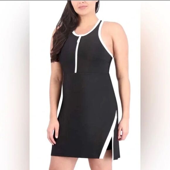 SAGE Collective Black and White w Zipper Ladies' Active Dress Skort  Size XXL - Picture 1 of 4
